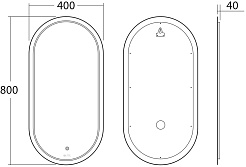 Owl 1975 Зеркало для ванной Langas 40 – фотография-6